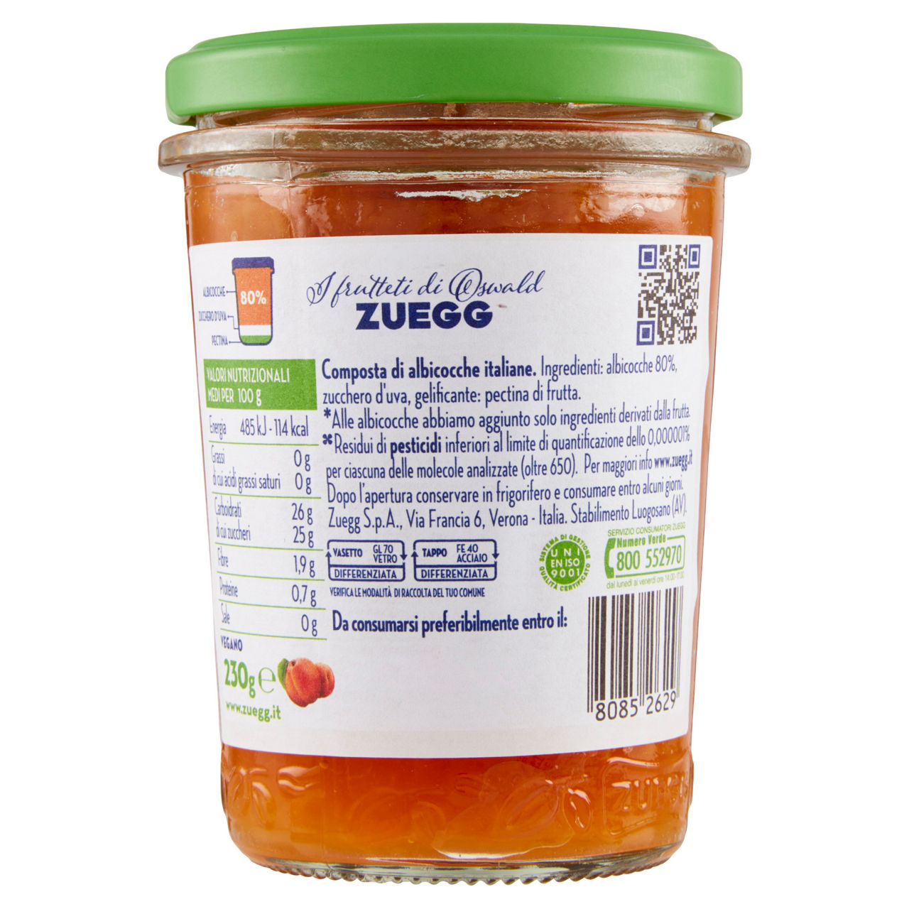 Composta di albicocche italiane 100% da frutta Zero Residui 230 gr - Immagine 11
