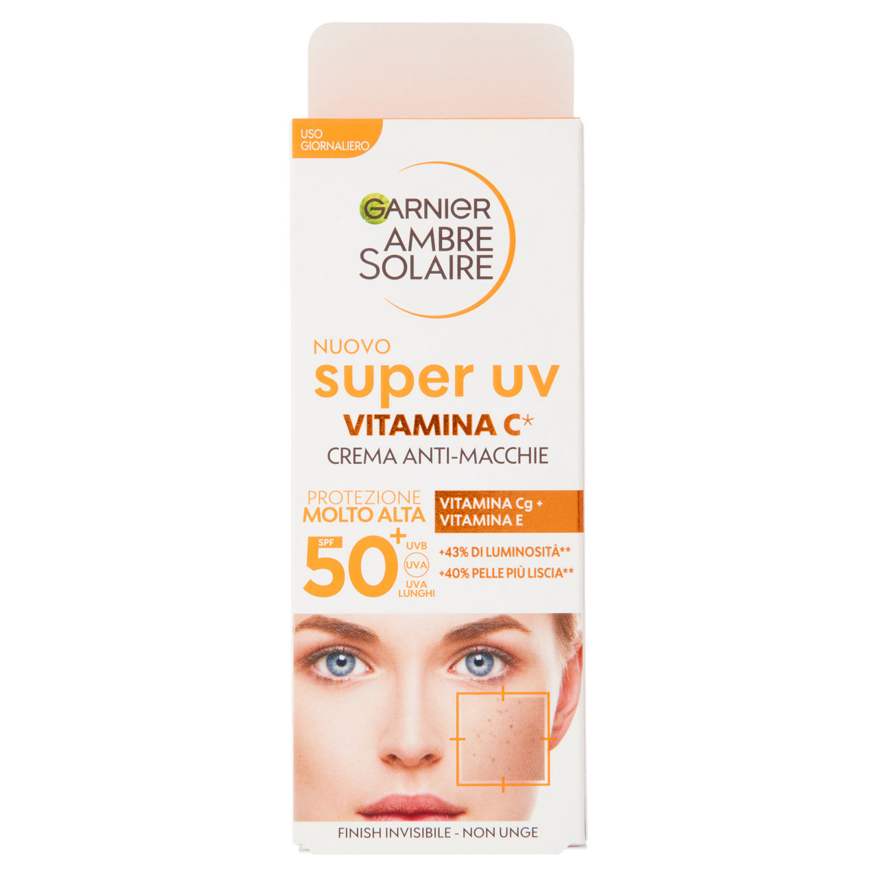 Solare viso garnier ambre solaire antimacchie vitamica c spf50+ ml 40 - Immagine 01