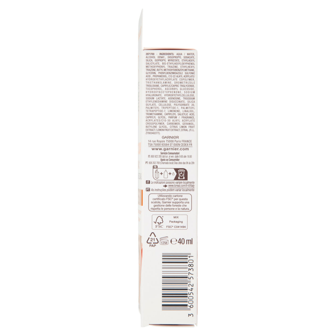 Solare viso garnier ambre solaire antimacchie vitamica c spf50+ ml 40 - Immagine 41