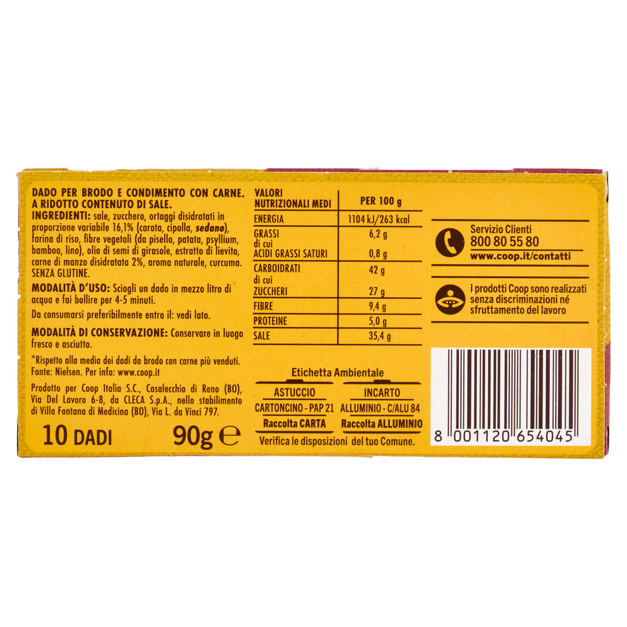 Dado da brodo con carne a ridotto contenuto di sale 10 cubi 90 gr - Immagine 21