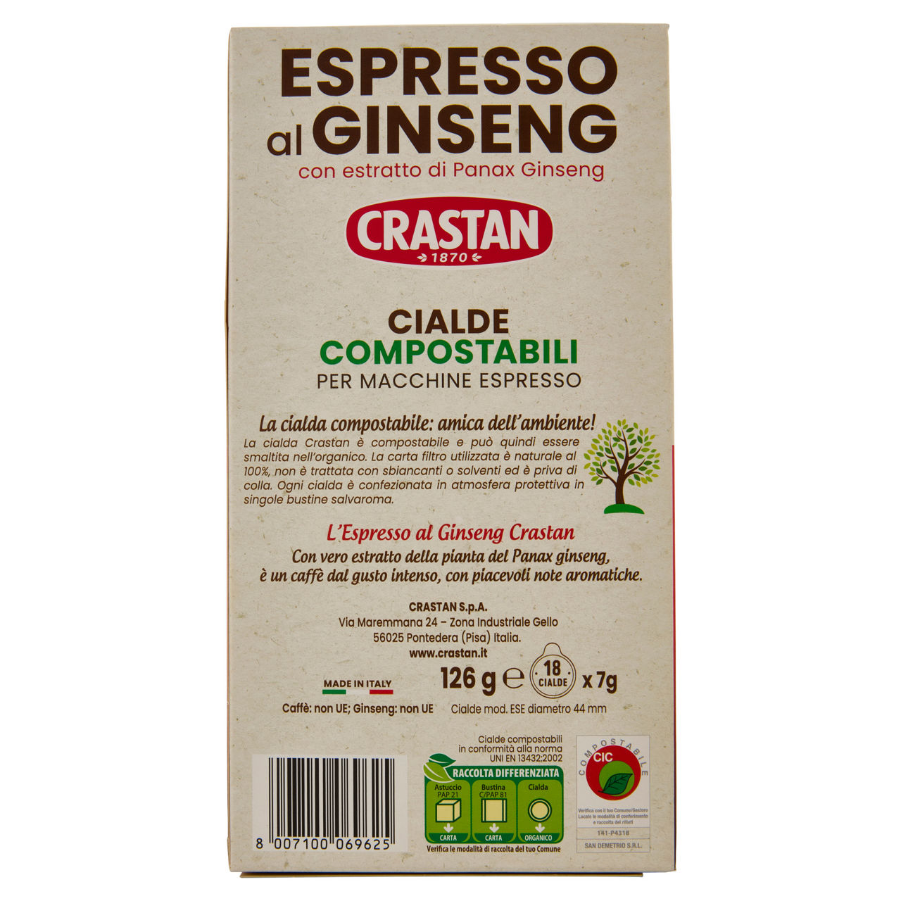 Caffè al ginseng in cialde compostabili per macchine espresso 18 pz - Immagine 61