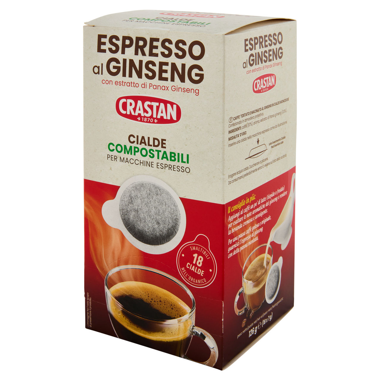 Caffè al ginseng in cialde compostabili per macchine espresso 18 pz - Immagine 31
