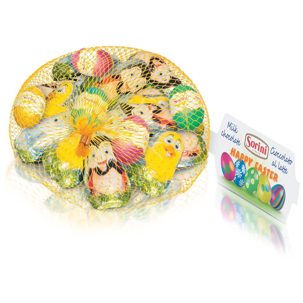Cioccolatini di Pasqua assortiti in retina 70 gr