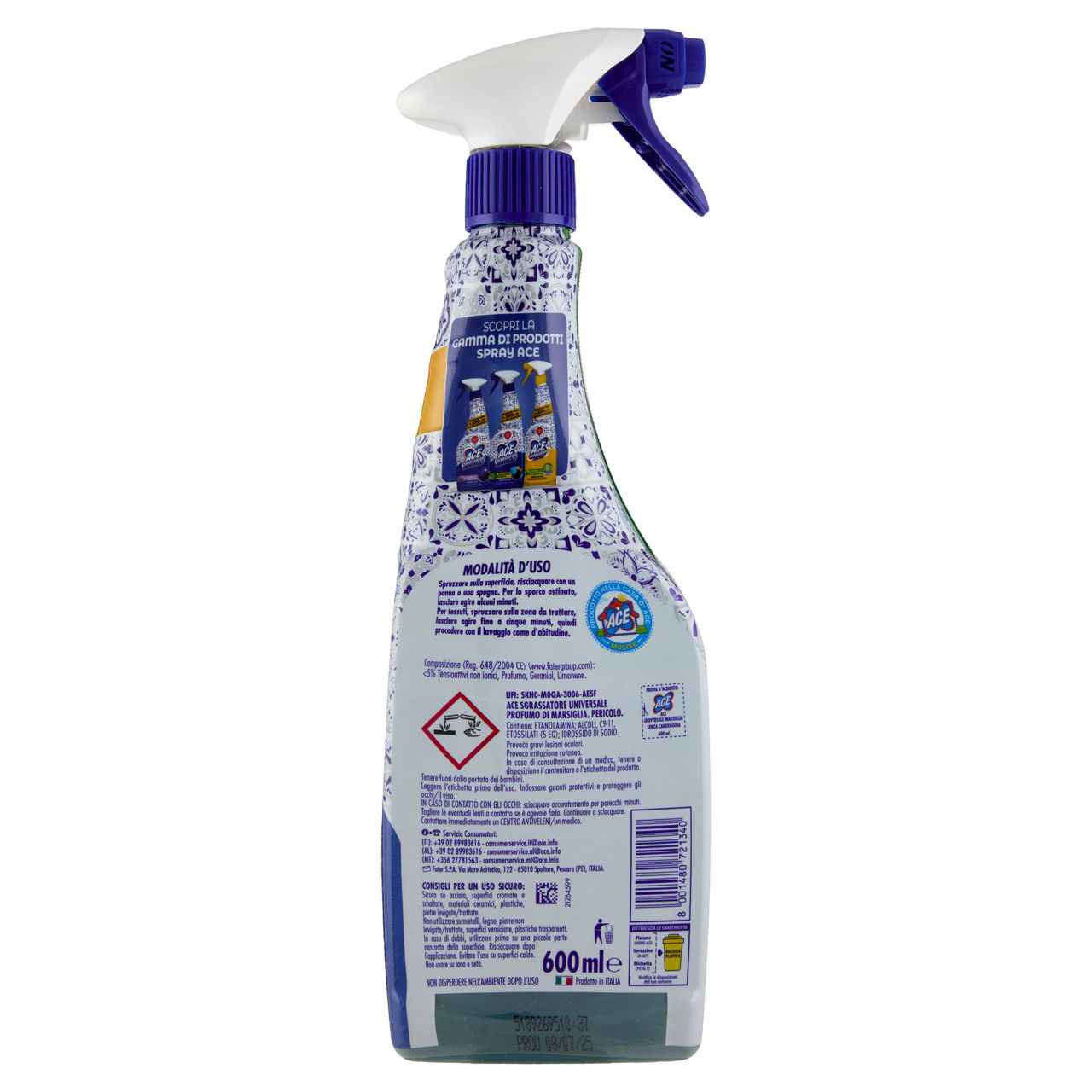 Sgrassatore spray universale profumo di marsiglia 600 ml - Immagine 21