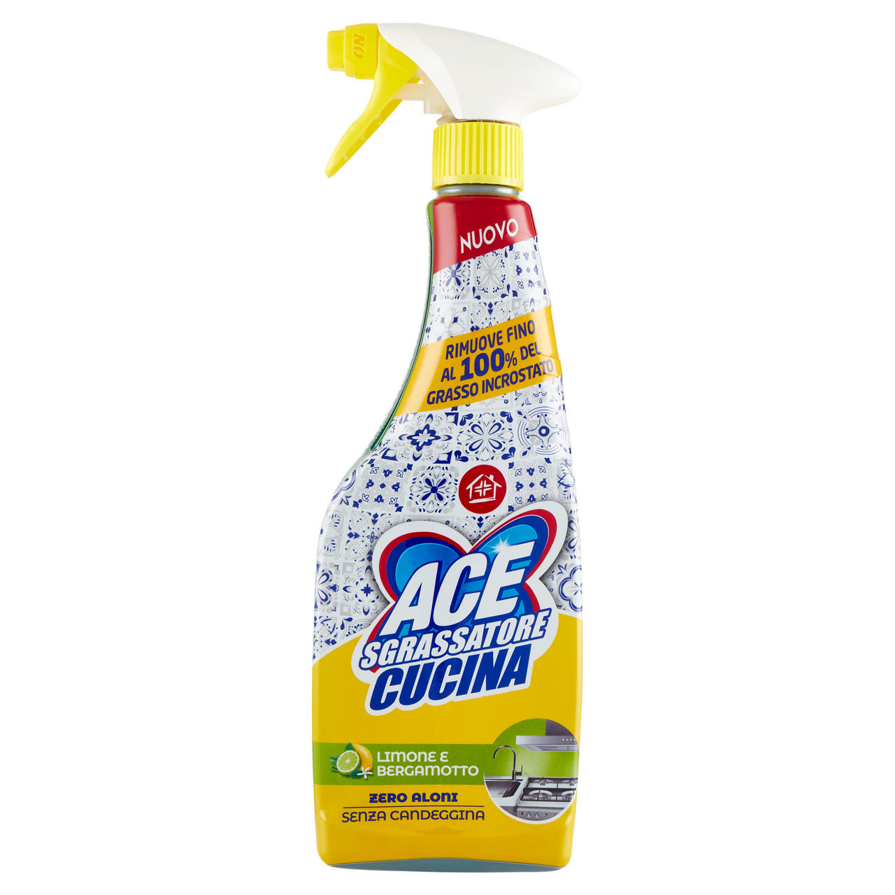 Sgrassatore spray cucina limone e bergamotto 600 ml