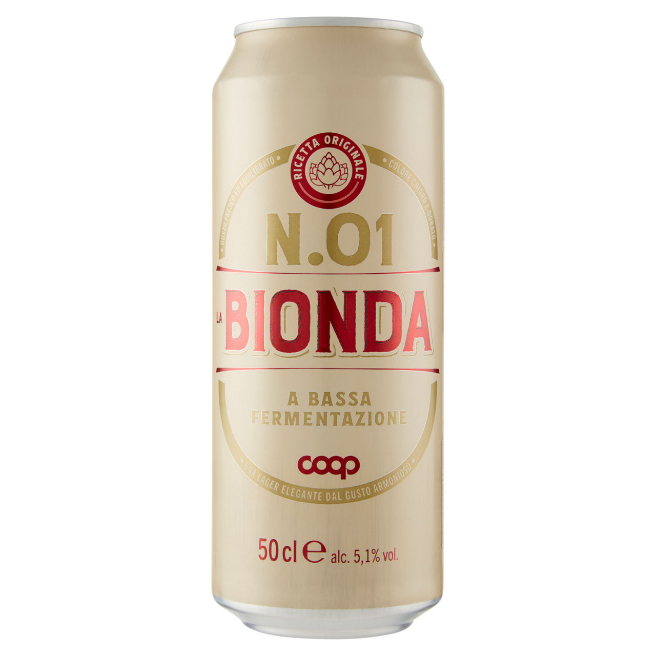 Birra bionda a bassa fermentazione in lattina 500 ml