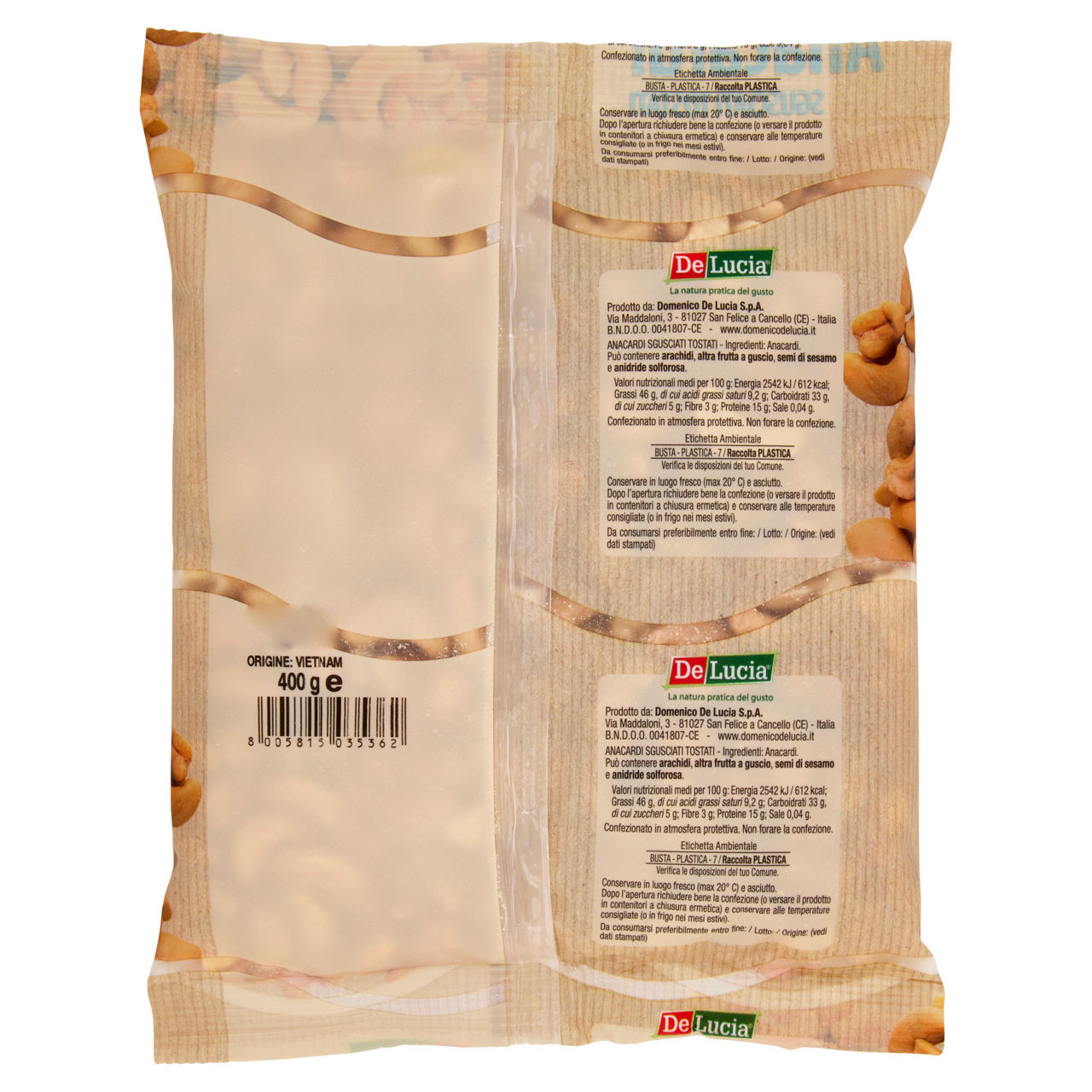 Anacardi tostati non salati 400 gr - Immagine 11