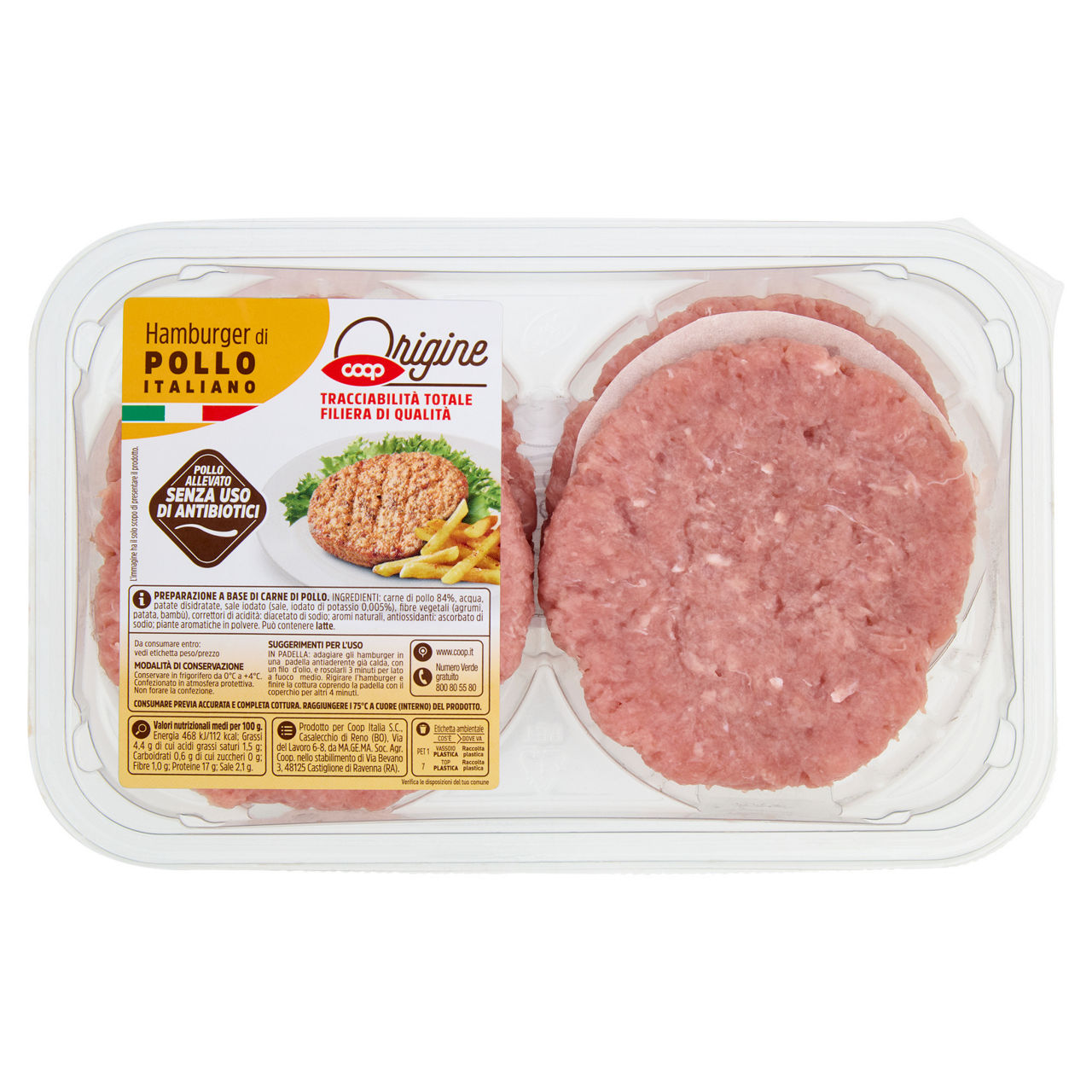 Hamburger di pollo 4 pz 400 gr - Immagine 11