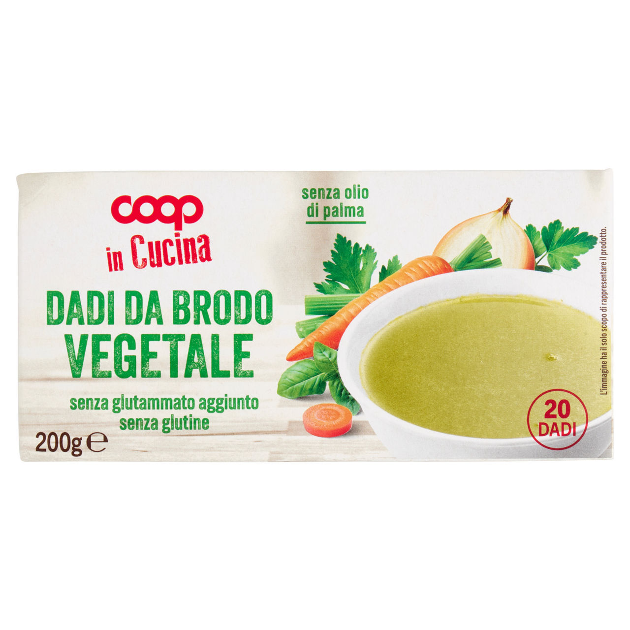 Dado vegetale da brodo 20 pz 200 gr