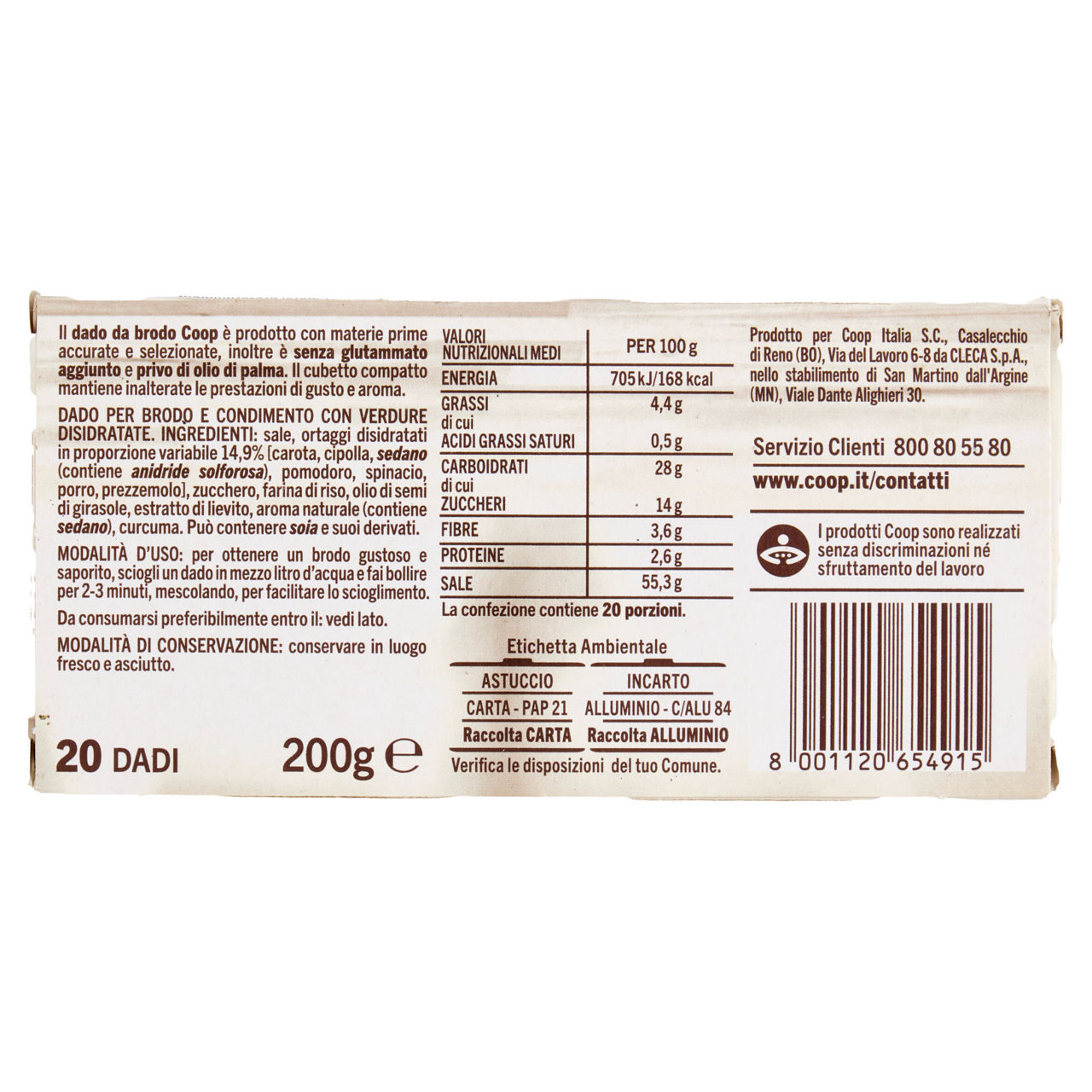 Dado vegetale da brodo 20 pz 200 gr - Immagine 11