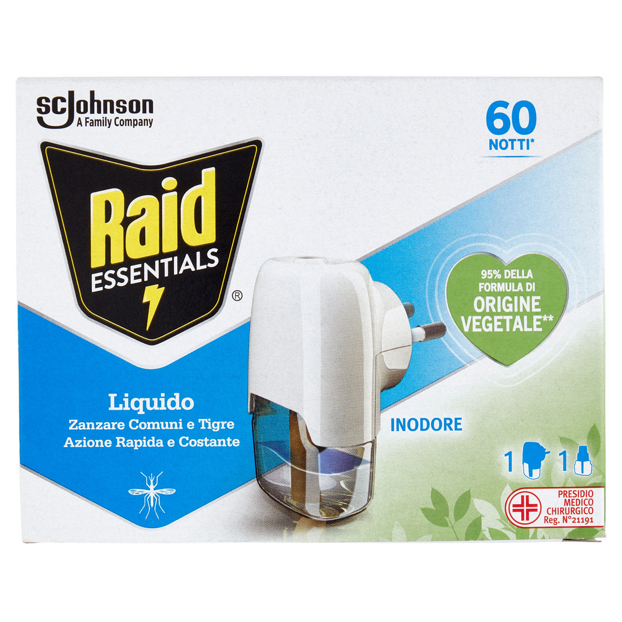 Insetticida elettroemanatore con ricarica liquida 60 notti 36 ml  - Immagine 01