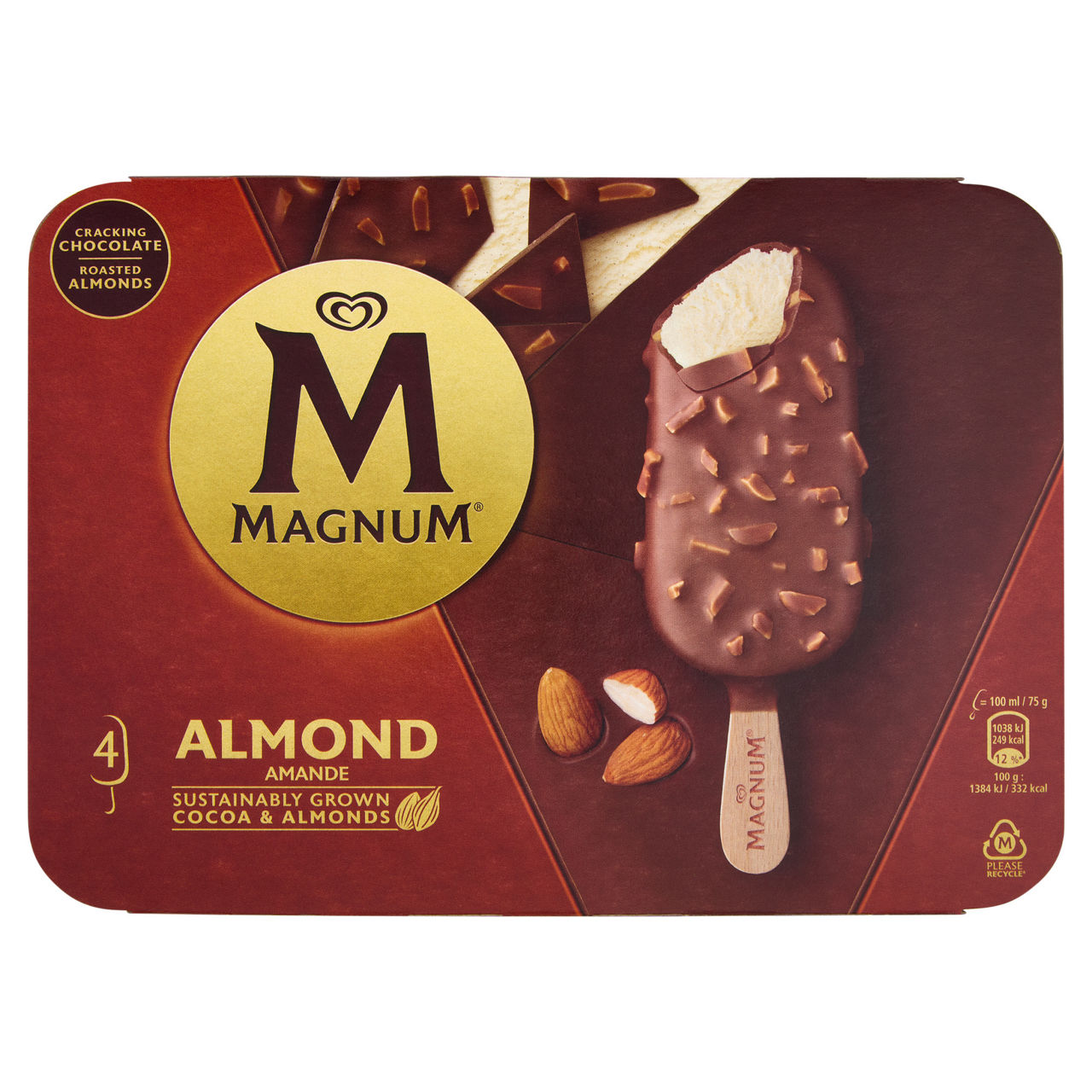 Stecco gelato alle mandorle 4 pz 300 gr - Immagine 01