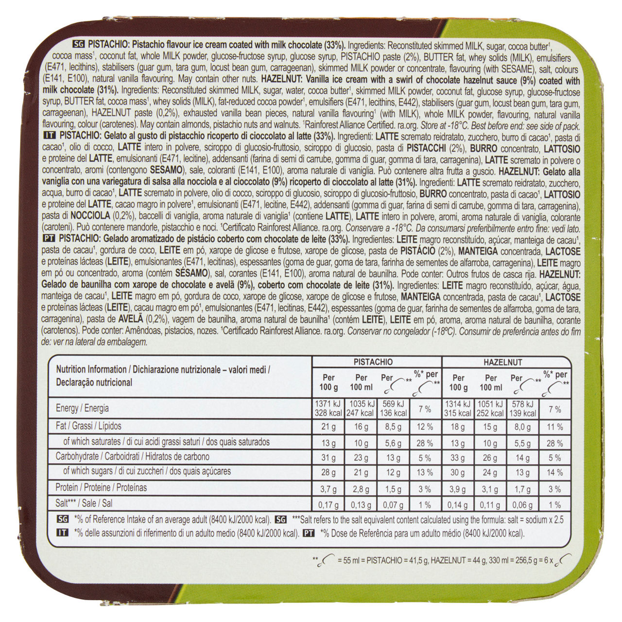 Mini magnum pistacchio e gianduia 6 pz 257 gr - Immagine 11