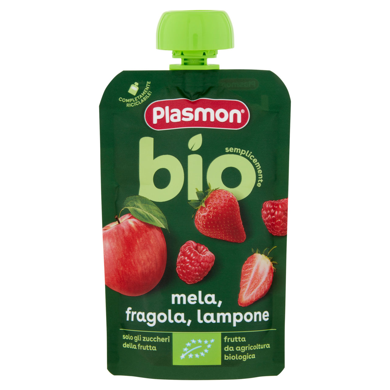 Pouch mela fragola e lampone bio 100 gr