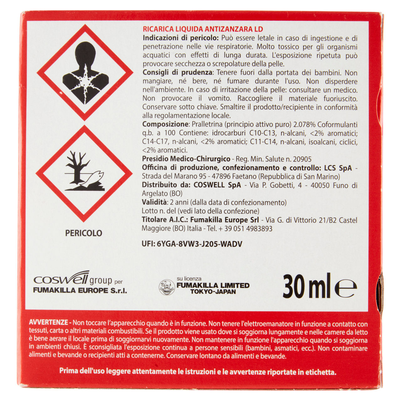 Insetticida elettroemanatore con ricarica liquida 60 notti 30 ml - Immagine 31