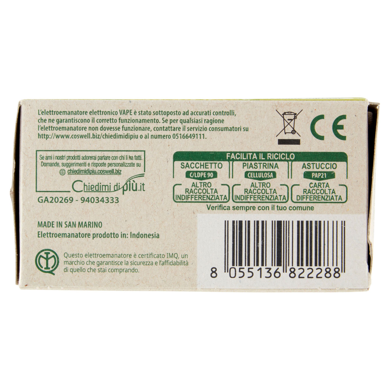 Insetticida diffusore per piastrine con ricarica e spina 6 piastrine - Immagine 31