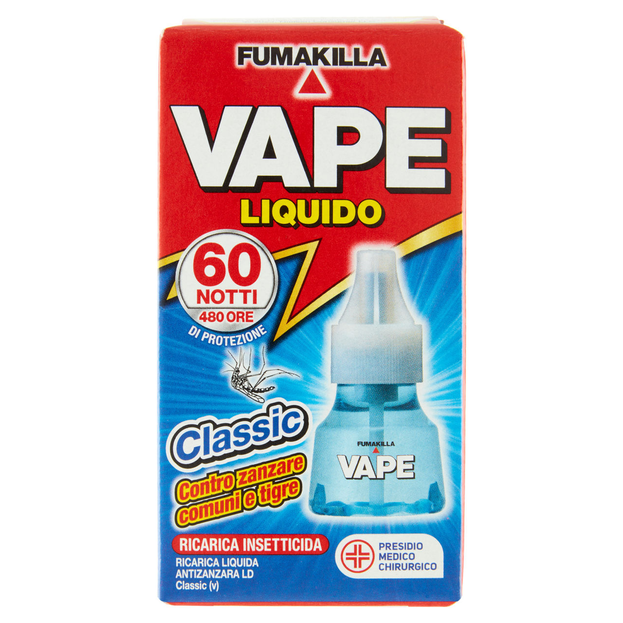 Ricarica liquida classic per insetticida 60 notti 30 ml