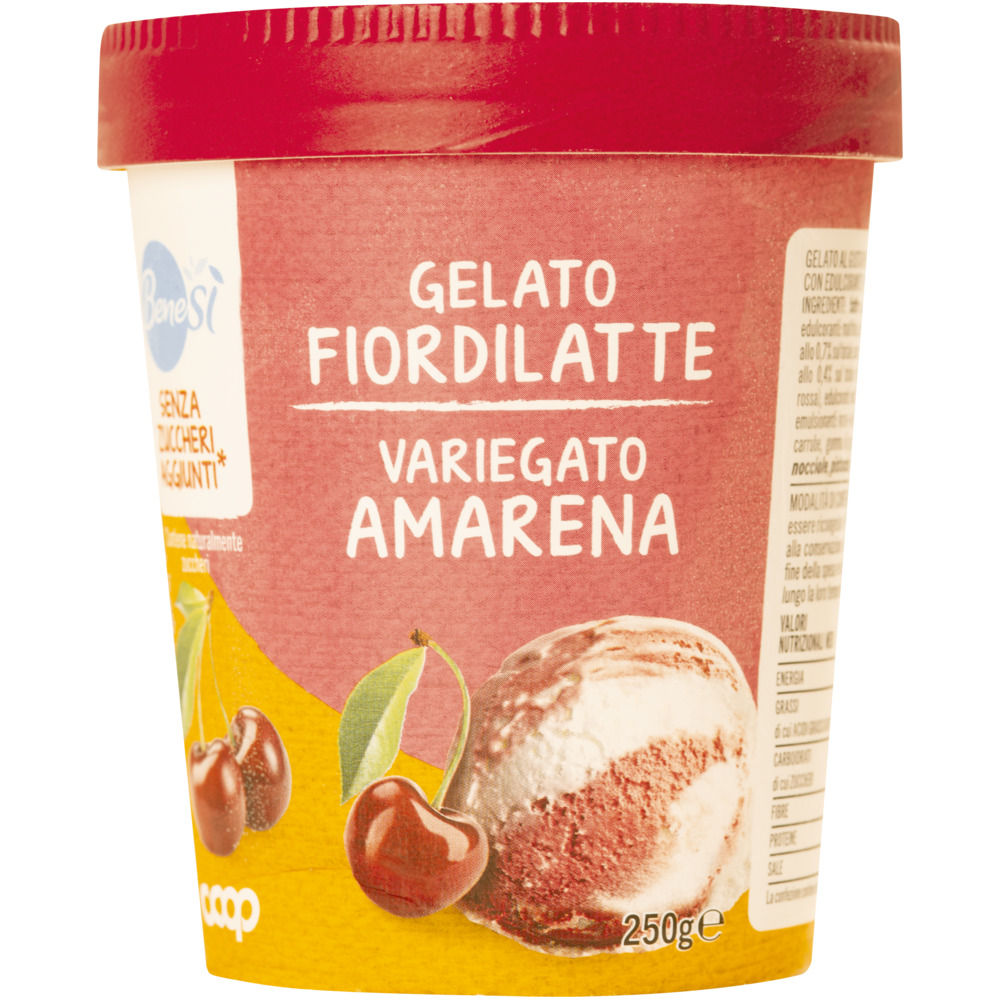 Gelato al fiordilatte variegato amarena 250 gr