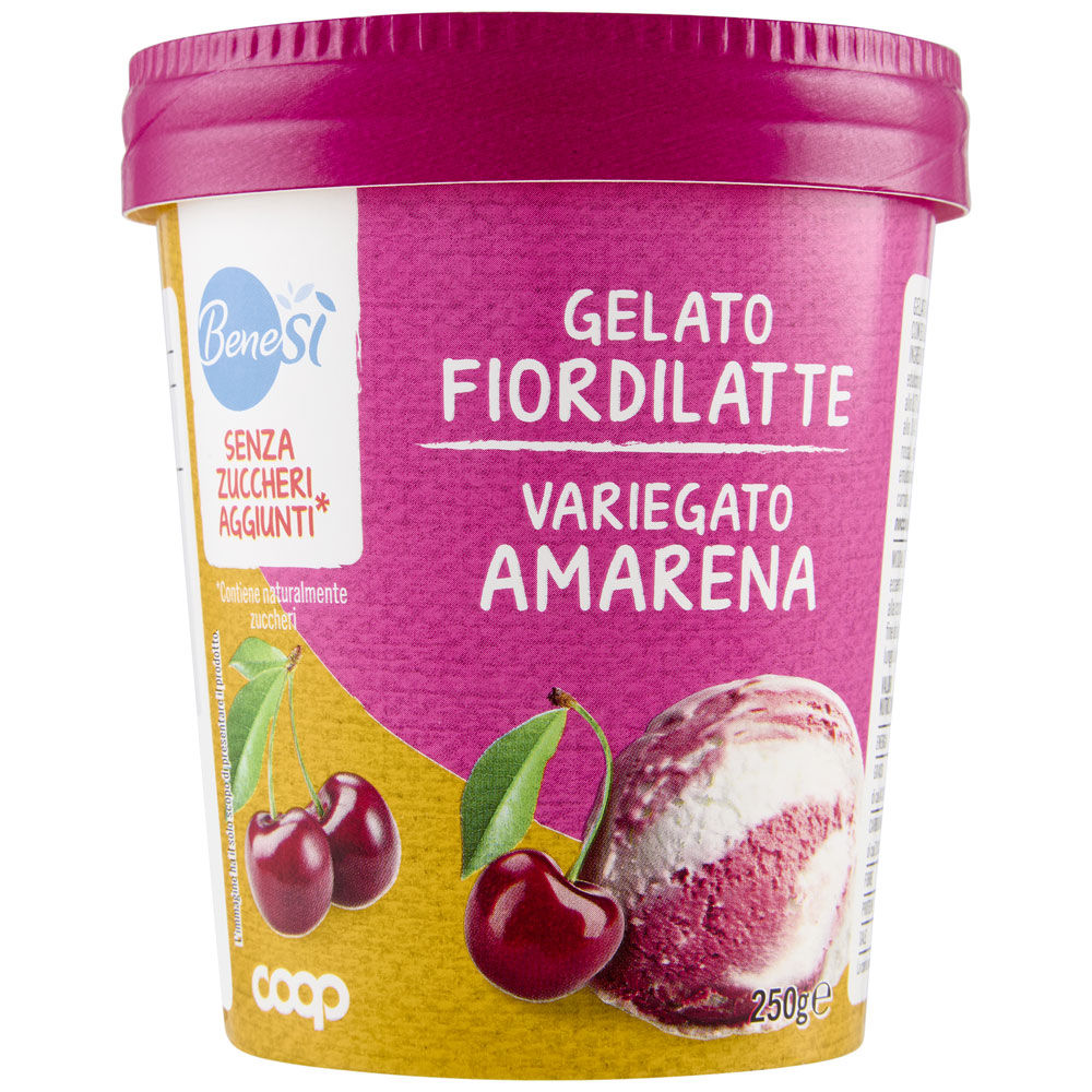 Gelato al fiordilatte variegato amarena 250 gr