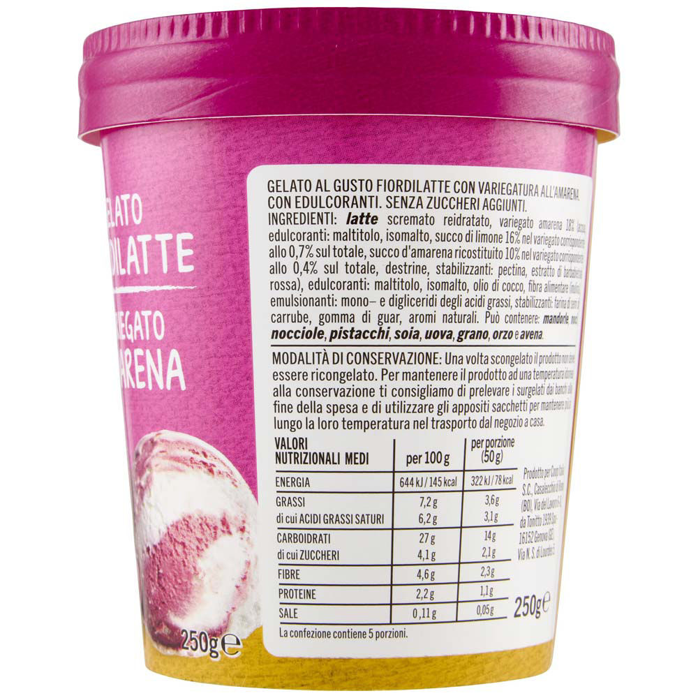 Gelato al fiordilatte variegato amarena 250 gr - Immagine 31