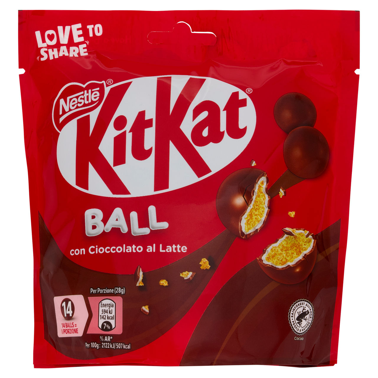 Balls con cioccolato al latte 140 gr - Immagine 01