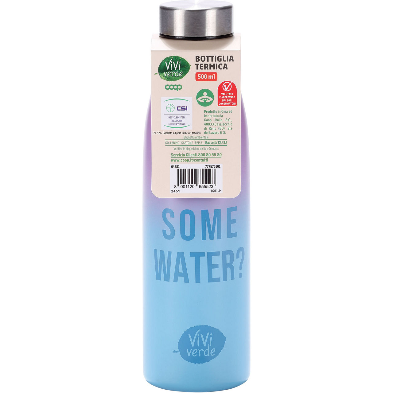 Bottiglia termica blu con scritte 500 ml - Immagine 11