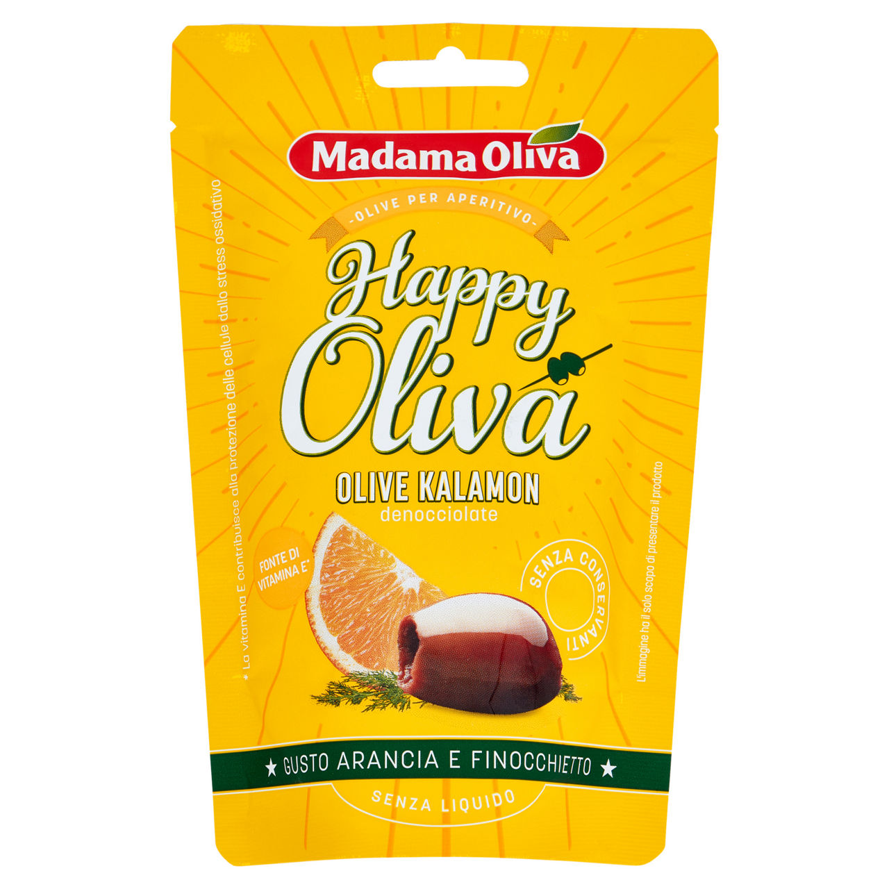 Olive kalamon denocciolate arancia e finocchietto 80 gr
