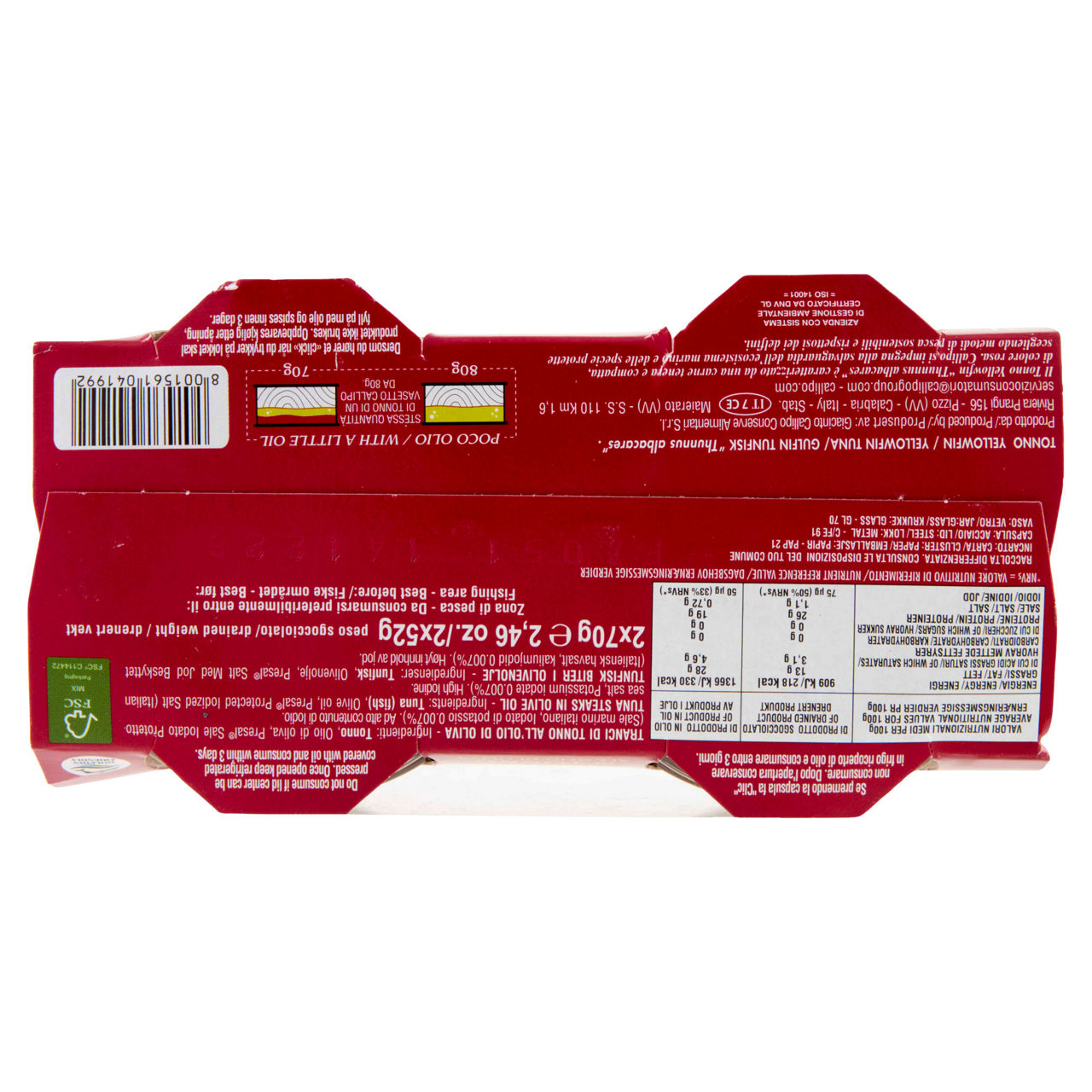 Tranci di tonno all'olio d'oliva 2 pz x 70 gr - Immagine 51
