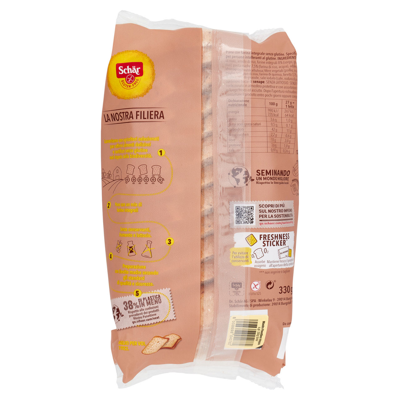 Pane integrale a fette senza glutine e senza lattosio 330 gr - Immagine 41