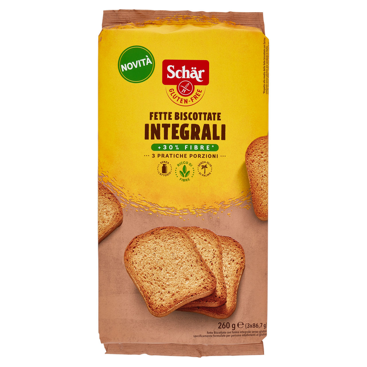 Fette biscottate integrali senza glutine schar g 260 - Immagine 01