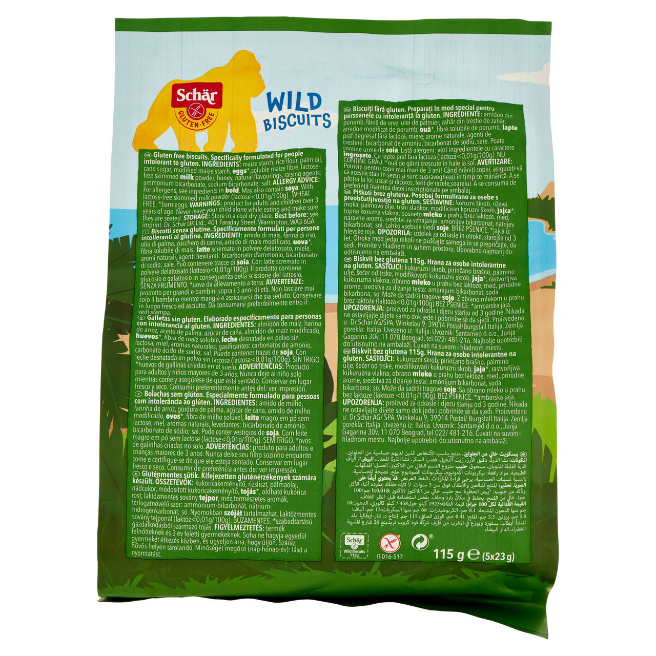 Biscotti Wild Biscuits senza glutine 5 pack 115 gr - Immagine 11