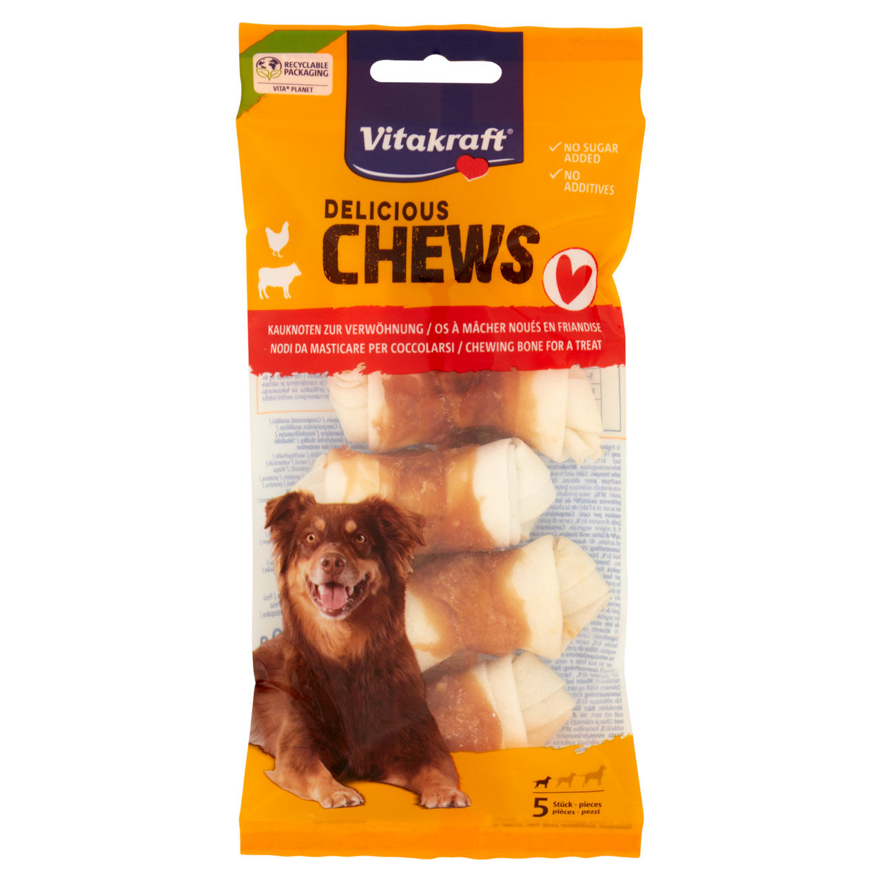 Deli chews ossi nodati con pollo s vitakraft pz 5 - Immagine 01
