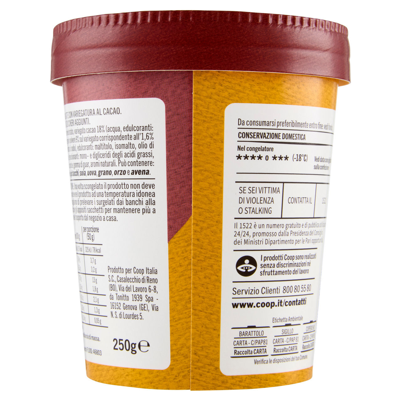 Gelato fiordilatte variegato al cacao senza zuccheri aggiunti 250 gr - Immagine 21