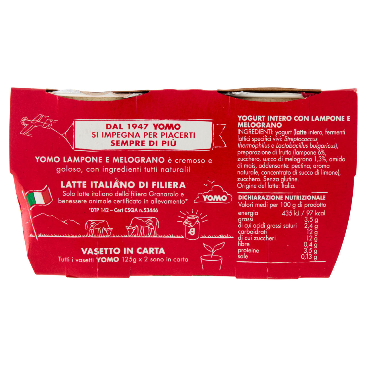 Yogurt intero lampone e melograno 2 pz da 125 gr - Immagine 41