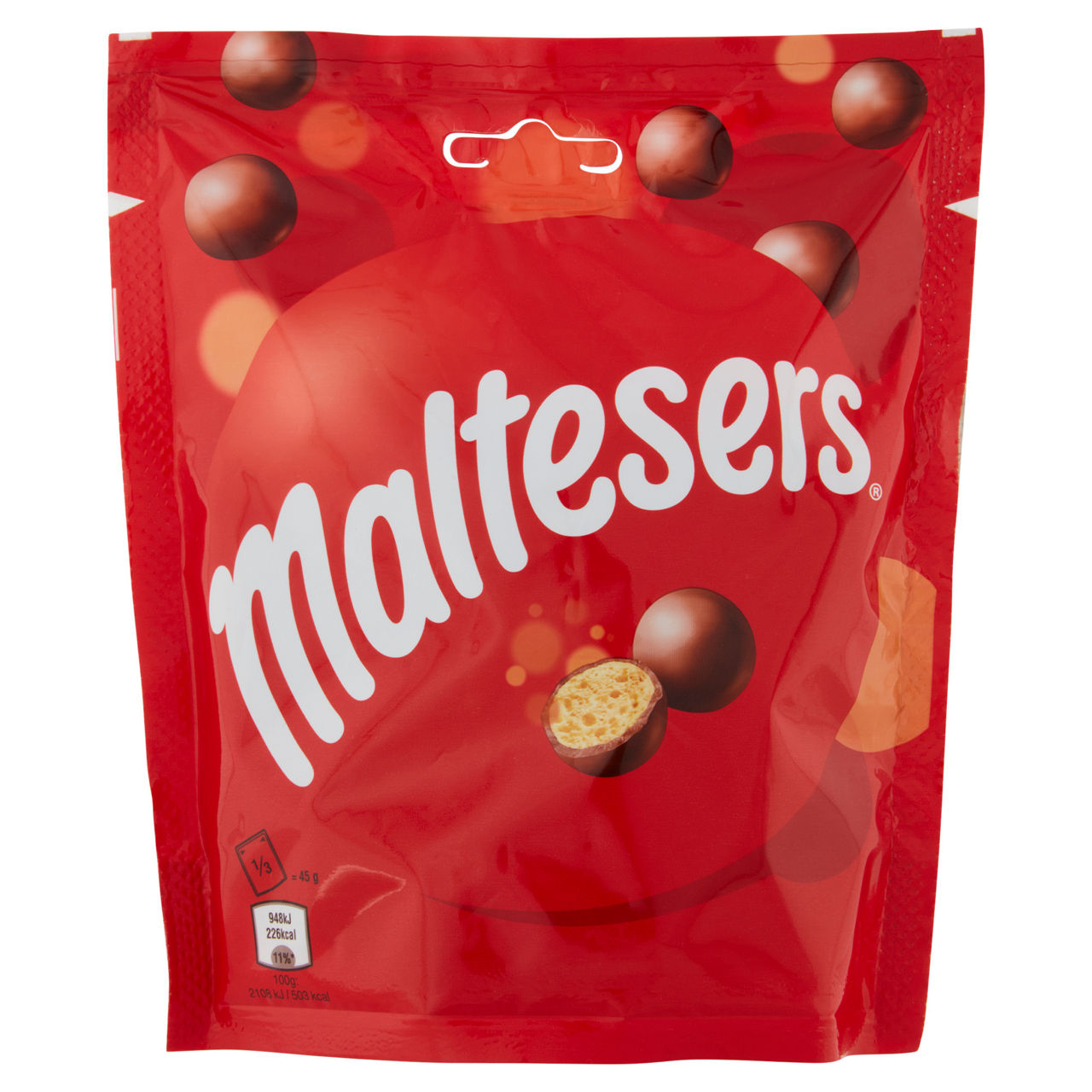 Palline di malto e latte ricoperte di cioccolato al latte 135 gr - Immagine 01