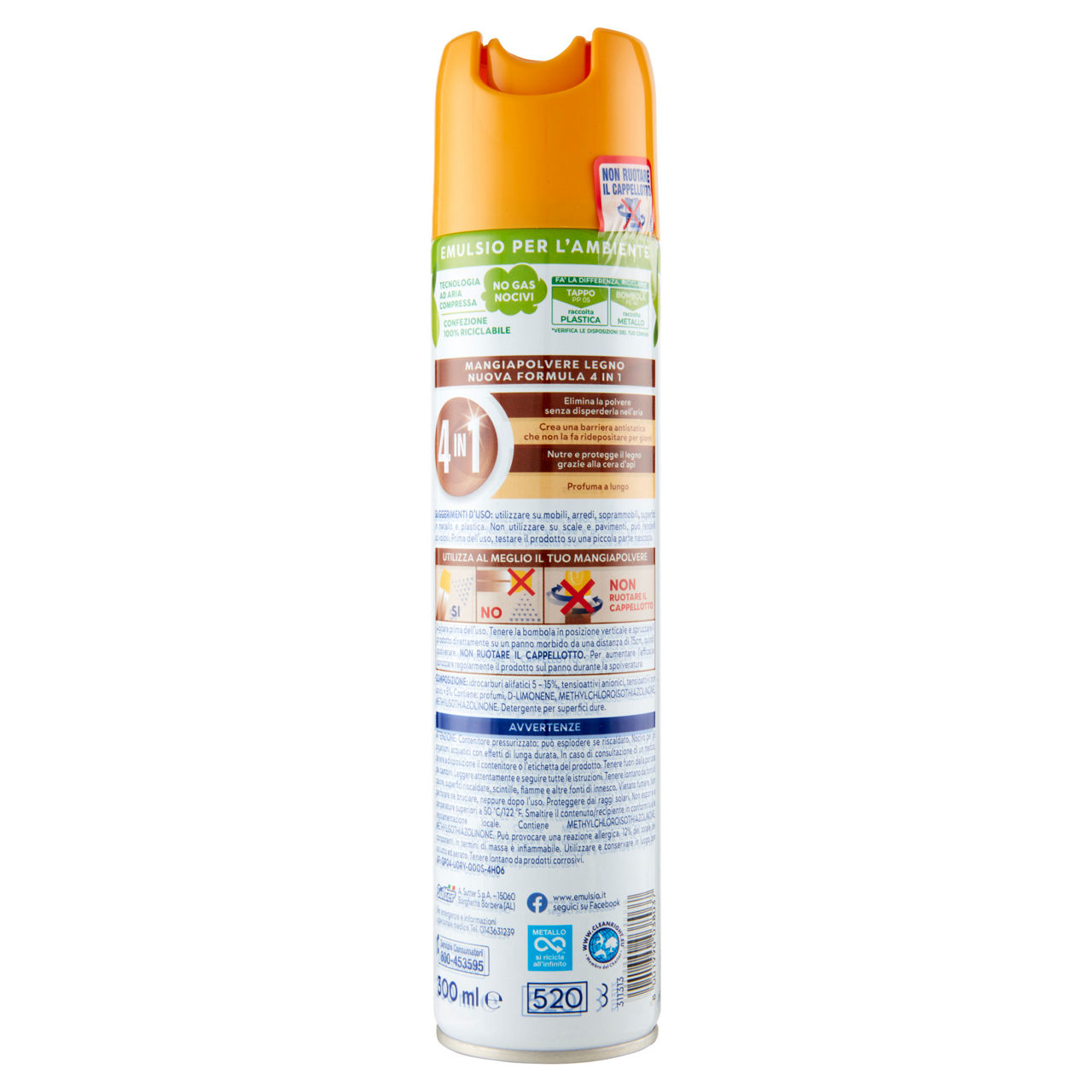 Pulitore mobili spray emulsio mangiapolvere legno api ml 300 - Immagine 21
