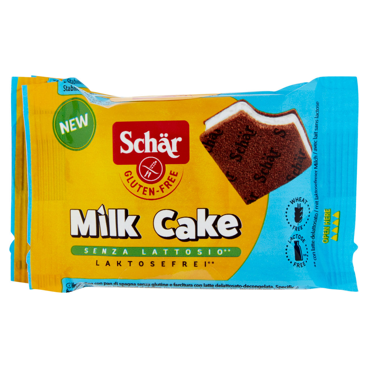 Merenda dolce con pan di Spagna e farcitura al latte delattosato 104 gr