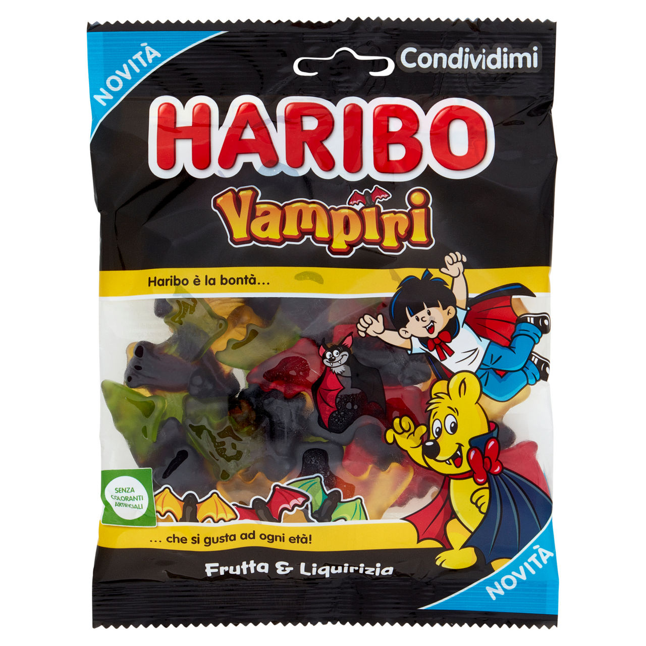 Caramelle gommose frutta e liquirizia vampiri 160 gr - Immagine 01