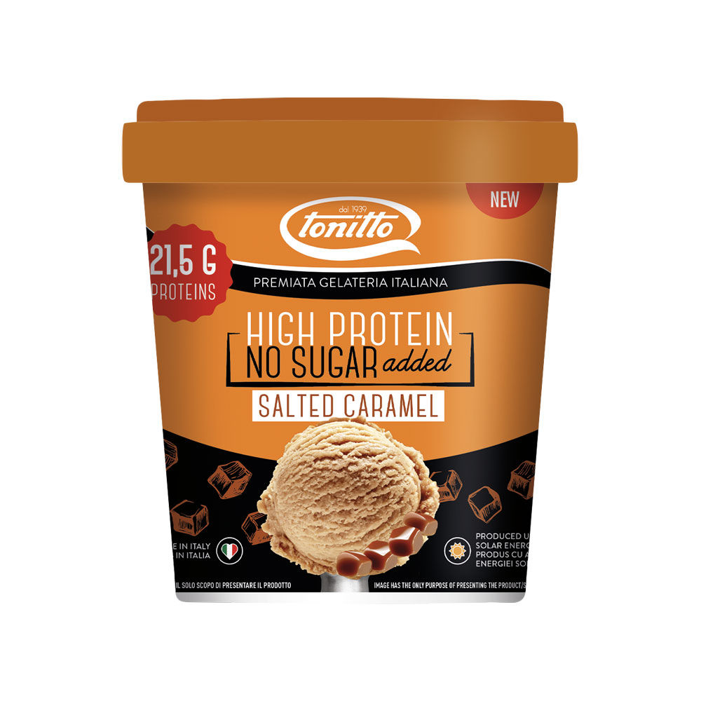 Gelato High Protein caramello salato 250 gr - Immagine 01