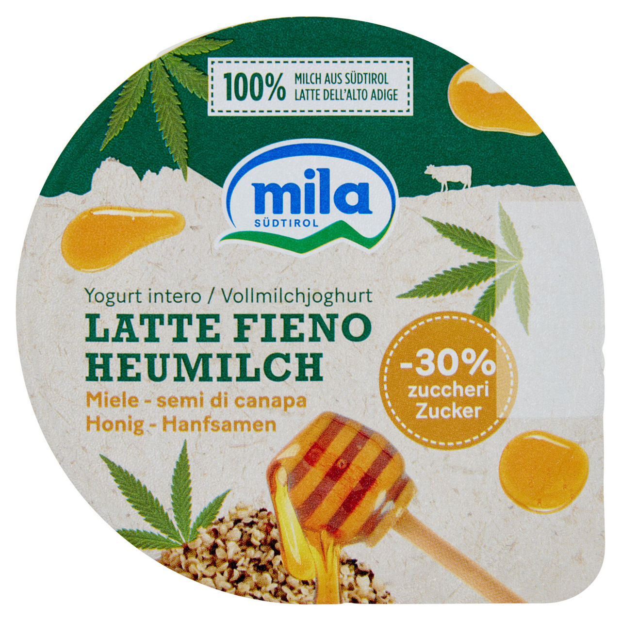 Yogurt intero con Latte Fieno al miele e semi di canapa 150 gr - Immagine 01