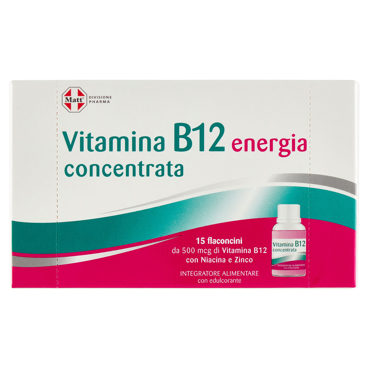 Integratore alimentare vitamina B12 energia concentrata 15 flaconcini - Immagine 01