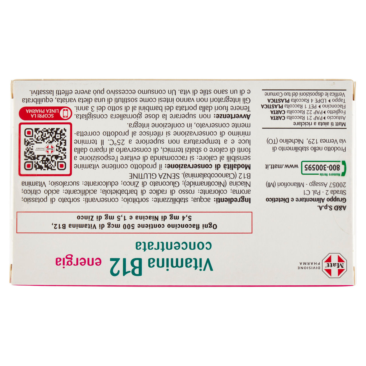 Integratore alimentare vitamina B12 energia concentrata 15 flaconcini - Immagine 41