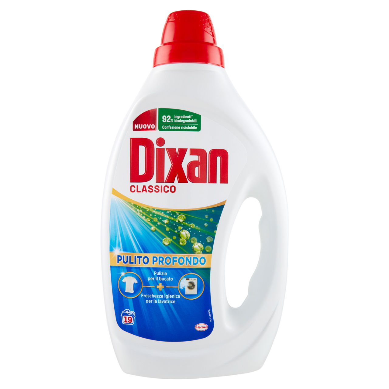 Detersivo lavatrice liquido dixan 19lav classico l 0,855
