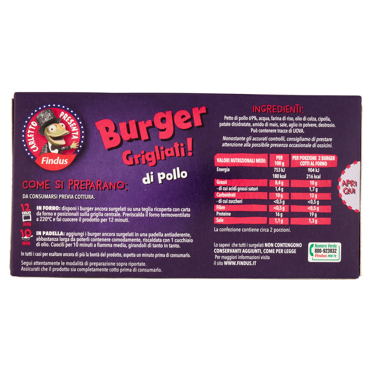 Burger di pollo grigliati 4 pz 240 gr - Immagine 31