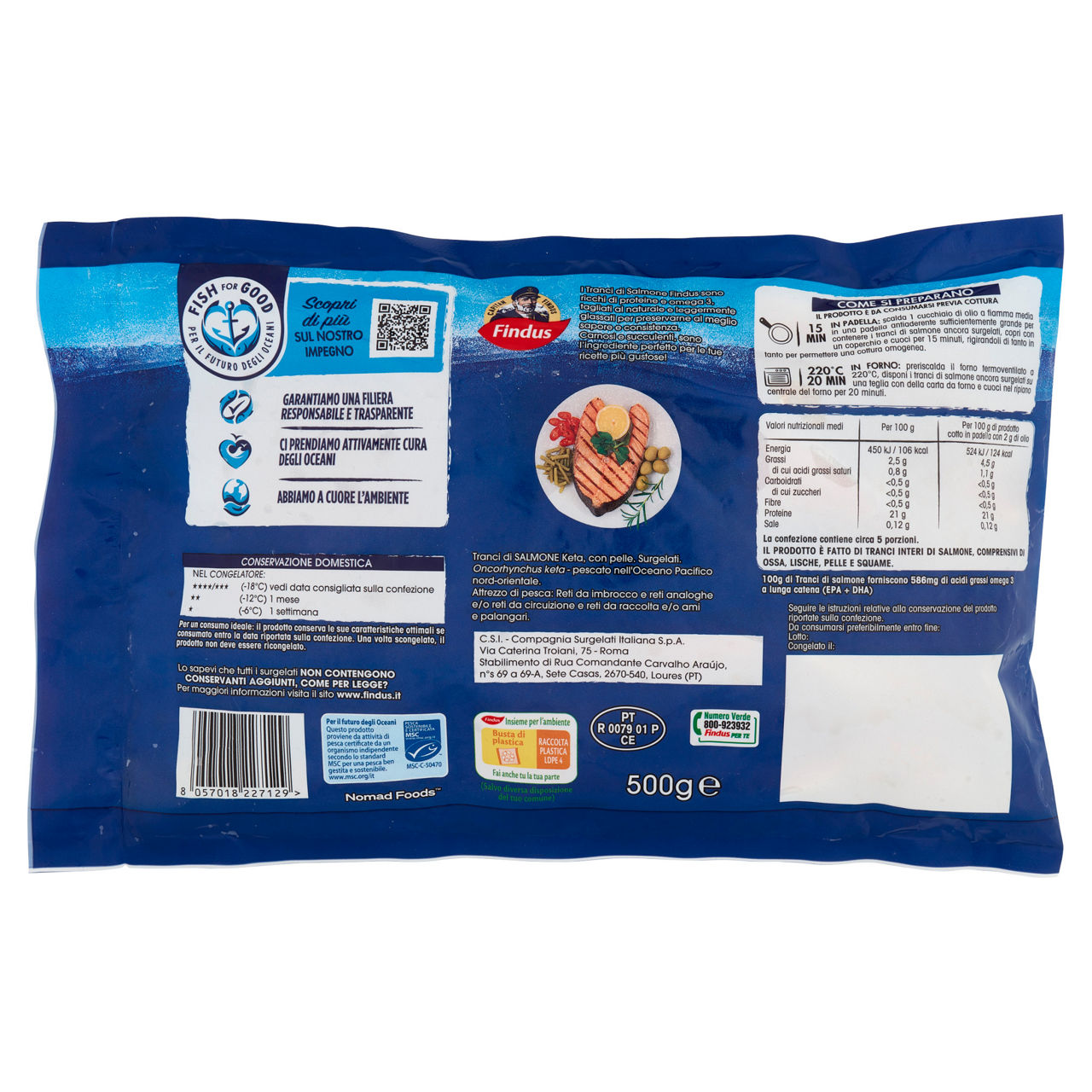 Tranci di salmone surgelati 500 gr - Immagine 31