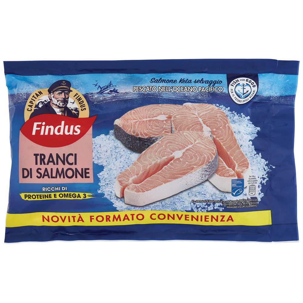 Tranci di salmone surgelati 500 gr - Immagine 01