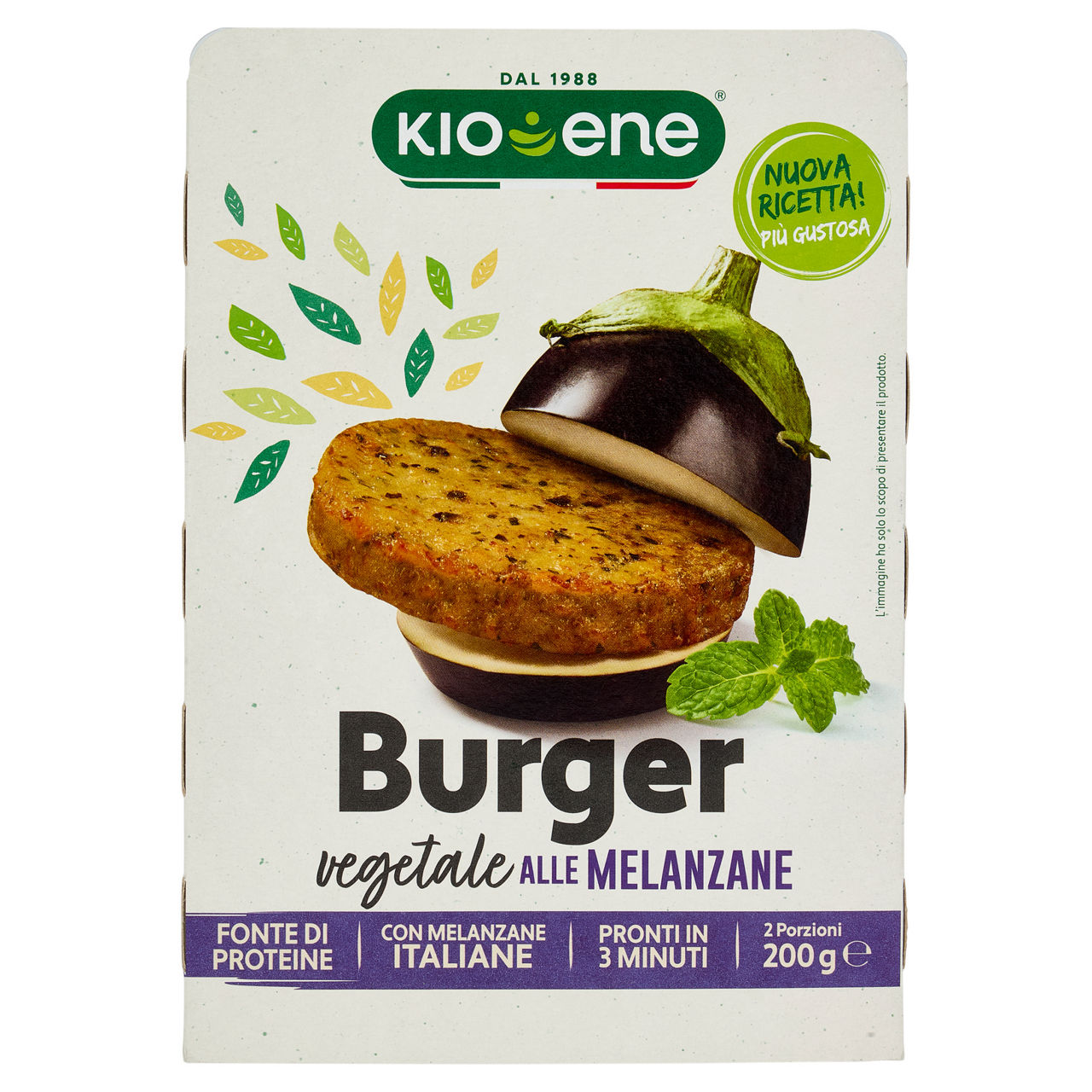 Burger vegetale alle melanzane 2 pz 200 gr