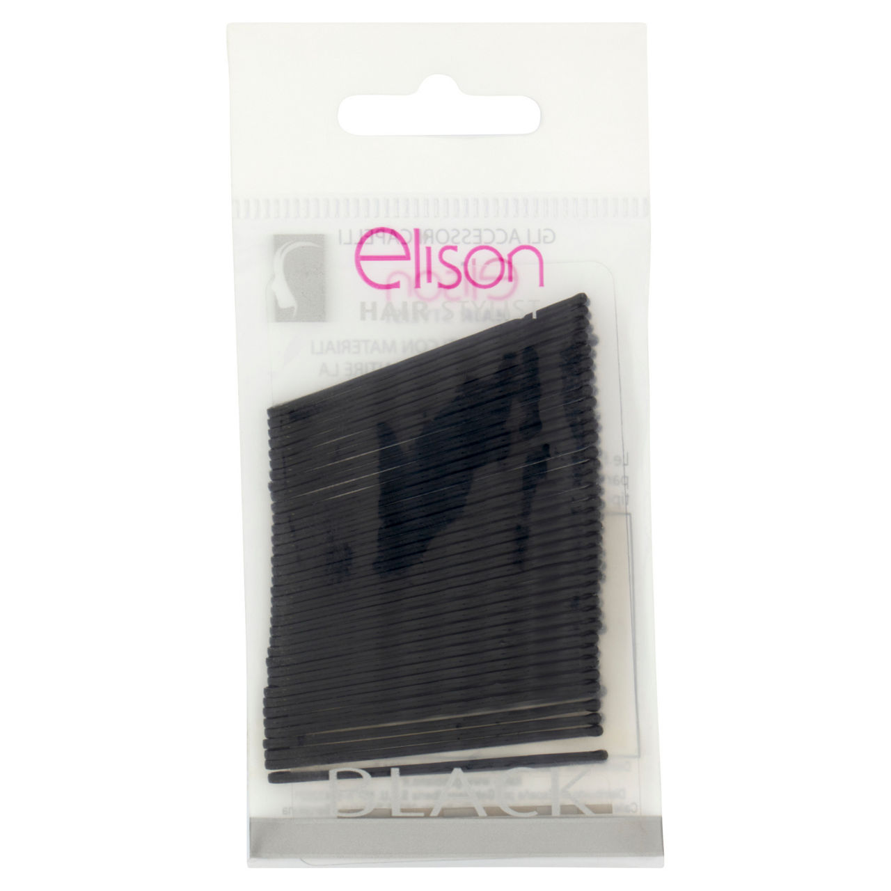 Mollette per capelli elison classic black pz.36