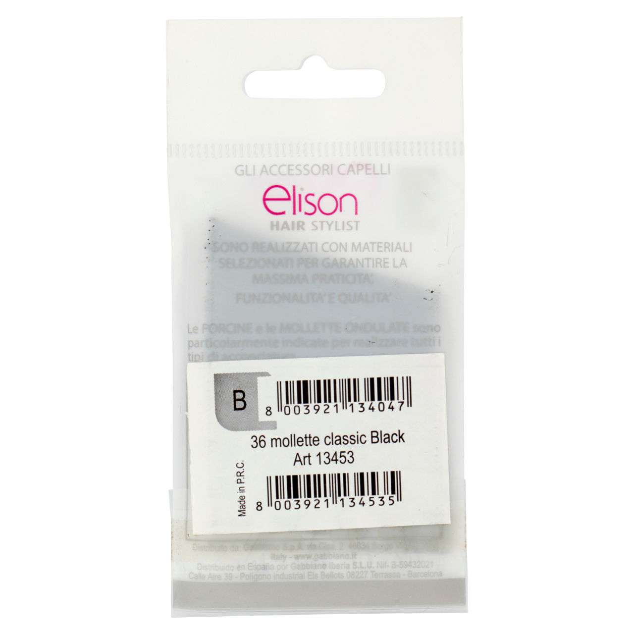Mollette per capelli elison classic black pz.36 - Immagine 21