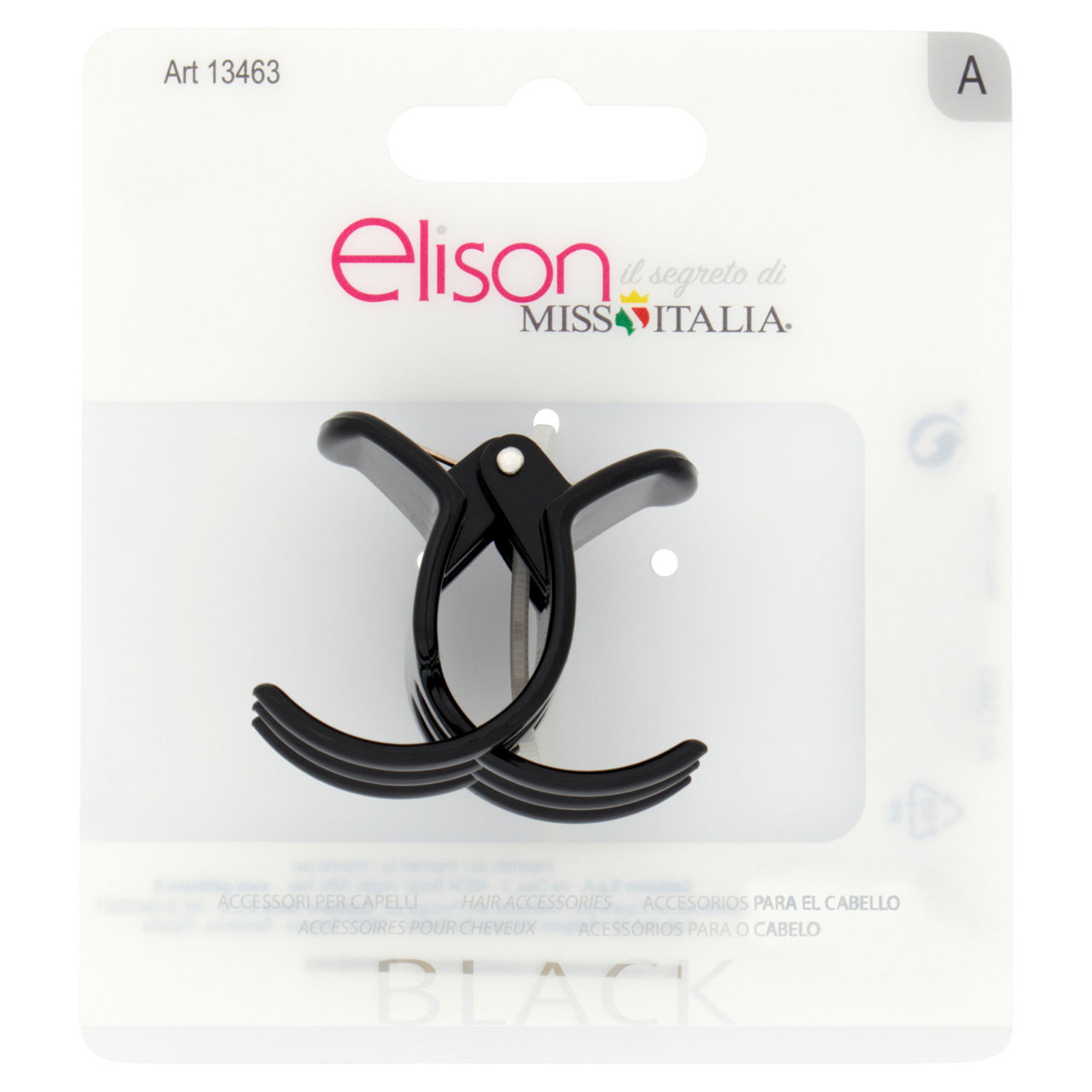 Pinza per capelli elison medium cl.black pz.1
